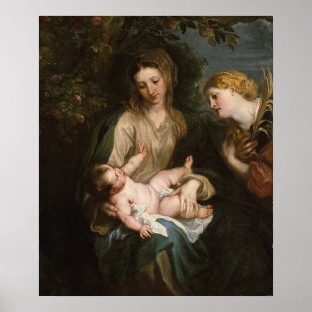 Affiches Virgin & Child with Saint Catherine d'Alexandrie (Devant)