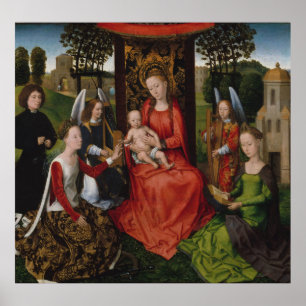 Affiches Virgin & Child with Saints Catherine of Alexandria