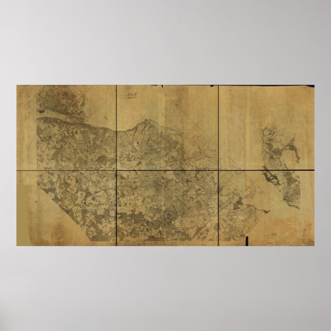 Affiches Virginia Map Alexandria to the Potomac River 1860 (Devant)