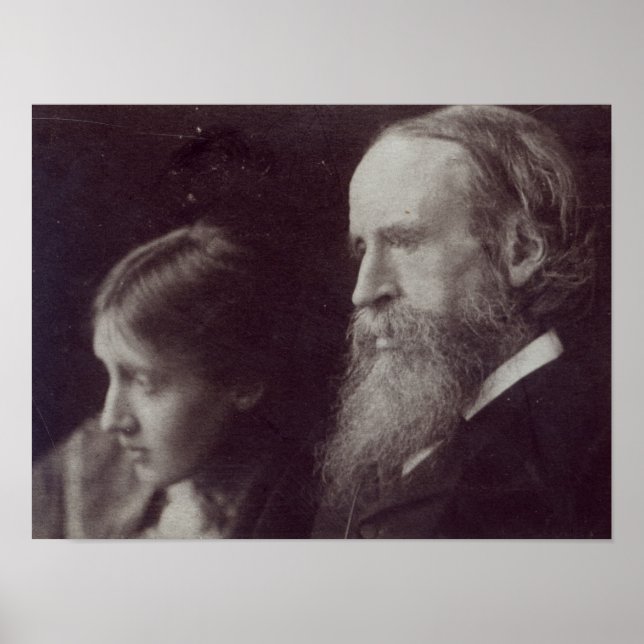 Affiches Virginia Woolf et son père Sir Leslie (Devant)