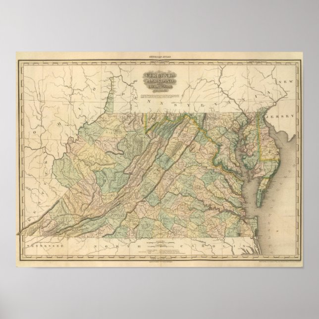 Affiches Virginie, Maryland, Delware (Devant)