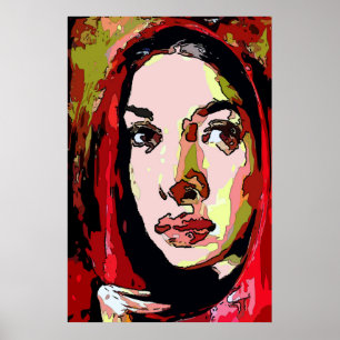 Affiches Visage abstrait dans le miroir