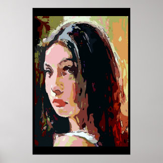 Affiches Visage Abstrait de la fille
