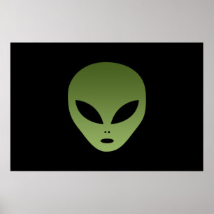 Affiches Visage Alien extraterrestre