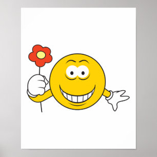 Affiches Visage avec Fleur