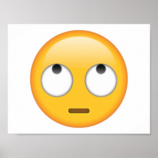 Affiches Visage avec les yeux roulants - Emoji (Devant)