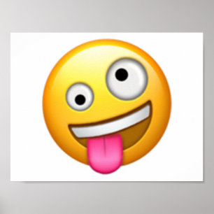 Affiches Visage avec un grand et un petit oeil - Emoji