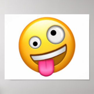 Affiches Visage avec un grand et un petit oeil - Emoji