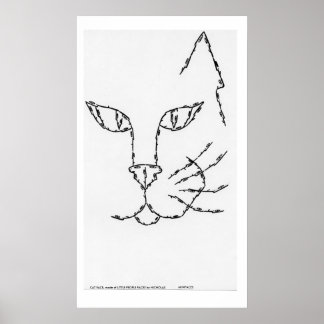 Affiches VISAGE EN CHAT, fait de PETITS VISAGES