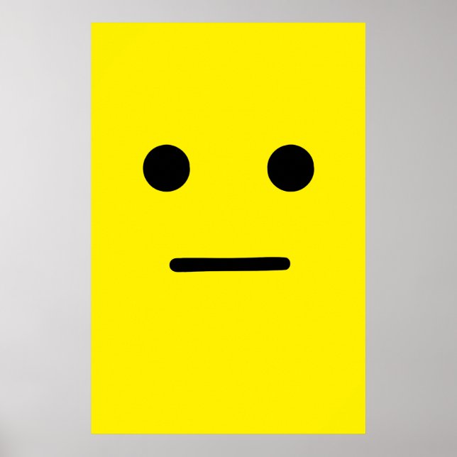 Affiches Visage jaune simple et calme (Devant)