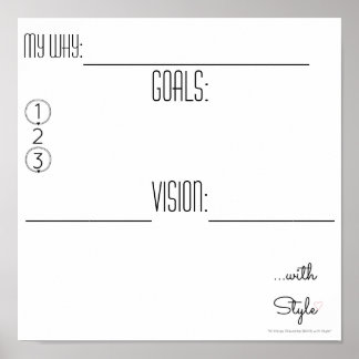 Affiches Vision Board...avec style