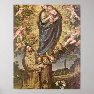 Affiches Vision de St Francis par Vincenzo Carducci