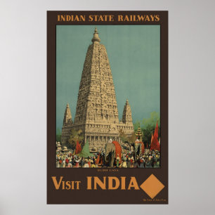 Affiches Visite Inde Budh Gaya