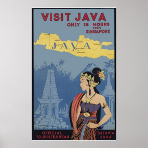 Affiches Visite Java seulement 36 heures de Singapour
