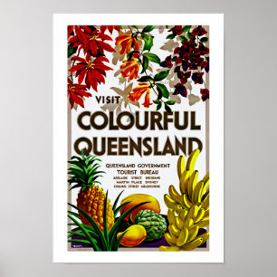 Affiches Visite Queensland coloré