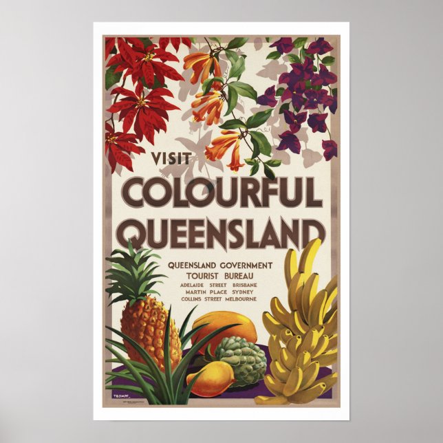 Affiches Visiter Colorful Queensland Australie (Devant)