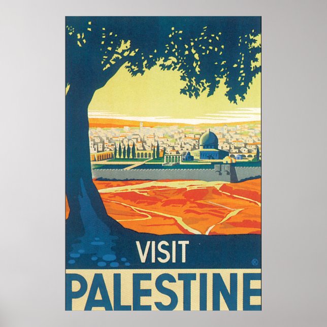 Affiches Visiter l'affiche Vintage voyage Palestine (Devant)