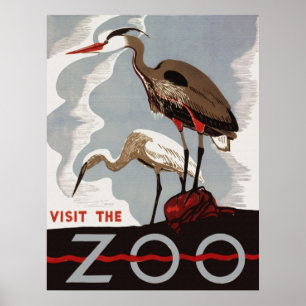 Affiches Visitez l'affiche de zoo