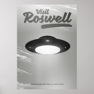 Affiches Visitez l'affiche vintage de Roswell UFO
