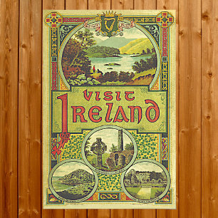 Affiches Visitez l'Irlande voyage vintage unique
