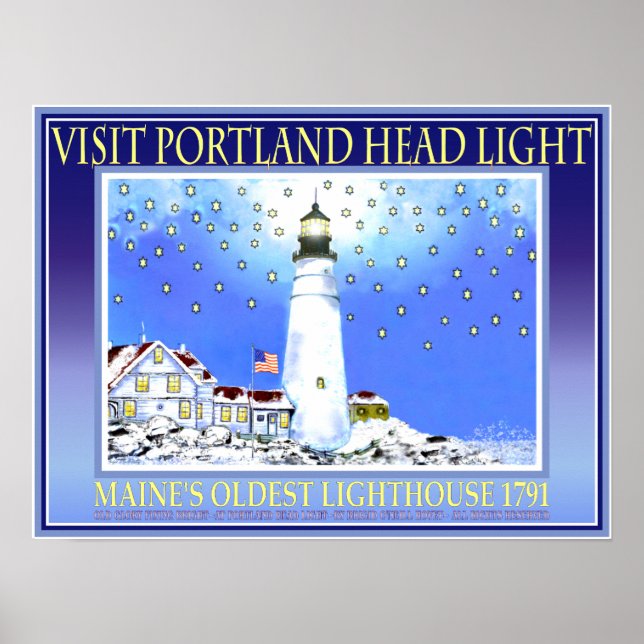 Affiches Visitez Portland Head Light 1791 (Devant)