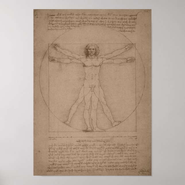 Affiches Vitruve — Léonard de Vinci (Devant)
