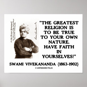 Affiches Vivekananda Greatest Religion To Be True Your Own