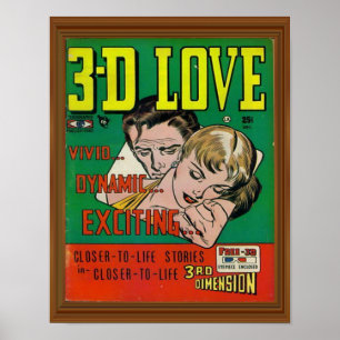Affiches Vivid 3d Love Comic Book Cover Artwork