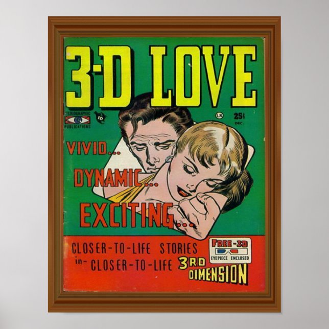 Affiches Vivid 3d Love Comic Book Cover Artwork (Devant)