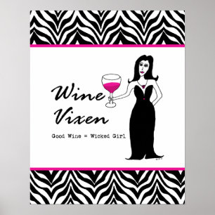 Affiches Vixen Wicked Girl Zebra Imprimer