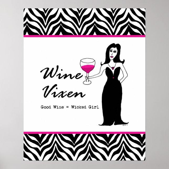 Affiches Vixen Wicked Girl Zebra Imprimer (Devant)