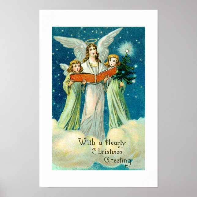 Affiches Vœu de Noël chaleureux (Devant)