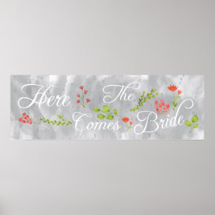 Affiches Voici L'Aquarelle Mariage Mariée