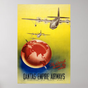 Affiches Voies aériennes d'empire de Qantas