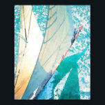 Affiches Voile<br><div class="desc">Cette aquarelle d'art d'un voilier a été imprégnée de lumière et d'une belle palette océanique rehaussée d'une magnifique palette de couleurs. Un énoncé précis,  et un morceau de l'Océan pour votre maison toute l'année.</div>