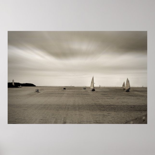 Affiches Voile À Travers La Mer Imprimer (Devant)