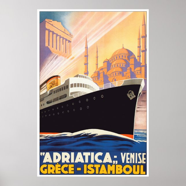 Affiches Voile Adriatica Design Vintage (Devant)