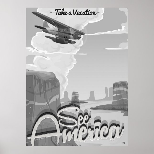 Affiches Voir America Vintage Cartoon (Devant)