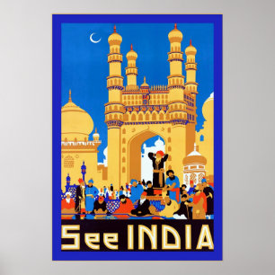 Affiches Voir Inde ~ Hyderabad ~ Vintage voyage