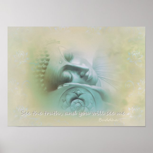 Affiches Voir la vérité...Citation de Bouddha (Devant)