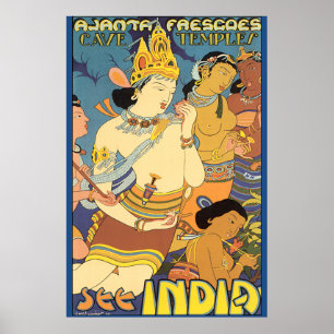 Affiches Voir l'affiche de Vintage voyage de temples de