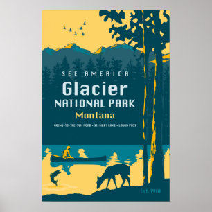Affiches Voir l'affiche de voyage de l'America - Glacier Na