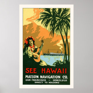 Affiches Voir l'affiche de voyage Hawaii