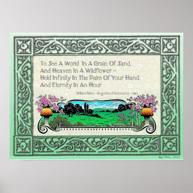 Affiches "Voir Un Monde Dans Un Grain De Sable" (Devant)