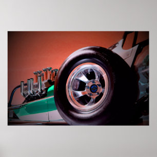 Affiches Voiture à moteur gonflé de nostalgie