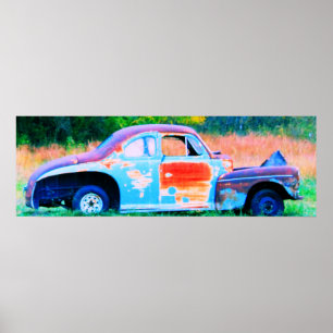 Affiches Voiture abandonnée