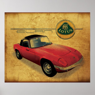 Affiches Voiture ancienne Lotus Elan