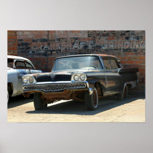 Affiches Voiture Classique Deux Portes Rustique 1959