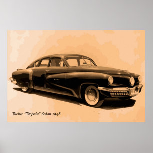 Affiches Voiture classique rare Tucker 1948