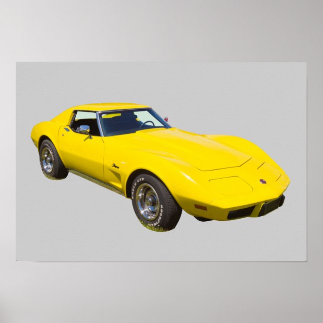 Affiches Voiture de sport Corvette Stingray 1975 (Devant)